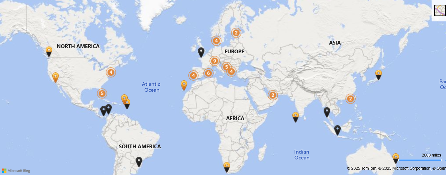 MAX POWER Global Network Map